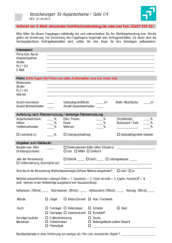 Fragebogen zur Angebotserstellung