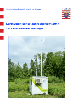 Lufthygienischer Jahresbericht 2014