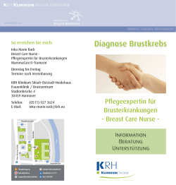 Infoflyer Breast Care Nurse - Klinikum Region Hannover GmbH