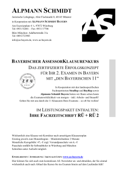 die bayerischen 11 - Alpmann Schmidt Bayern Juristisches