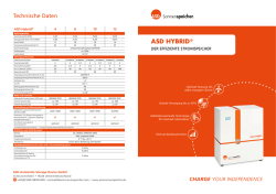 ASD HYBRID&reg; - ASD Sonnenspeicher
