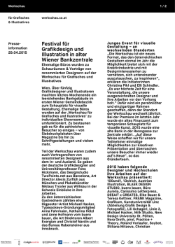 Festival f&uuml;r Grafikdesign und Illustration in alter Wiener