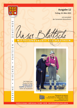 Amtsblatt Nr. 12 vom 20.03.2015