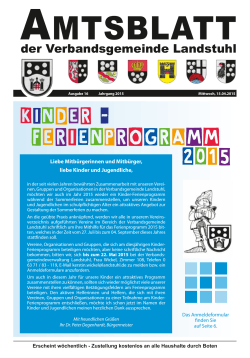 Ferienprogramm 2015 - Verbandsgemeinde Landstuhl