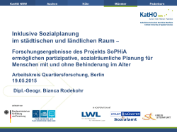 Inklusive Sozialplanung im st&auml;dtischen und l&auml;ndlichen Raum &ndash;