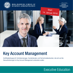 Lehrgang Key Account Management 2016