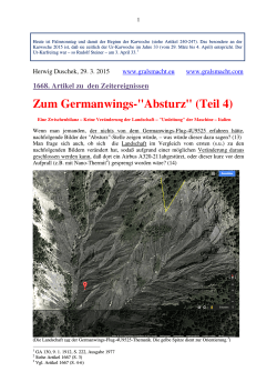 Zum Germanwings-"Absturz" (Teil 4)