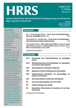 HRRS Ausgabe 4/2015 - hrr