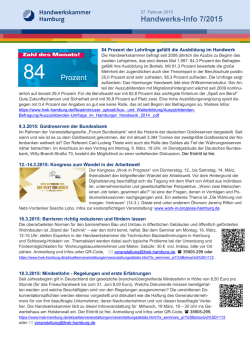 Handwerksinfo 07-2015 - Handwerkskammer Hamburg