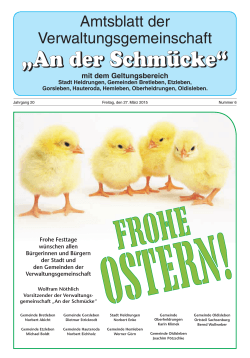 Amtsblatt Nr. 06 vom 27.03.2015 - Verwaltungsgemeinschaft "An der