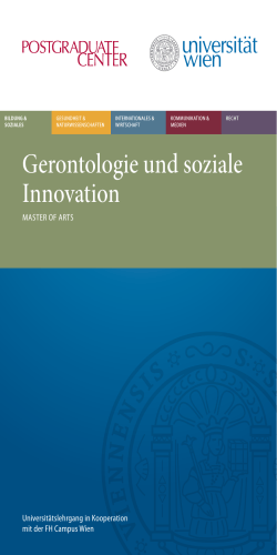 Gerontologie und soziale Innovation