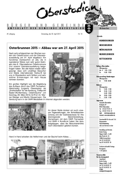 Amtsblatt 18, 30. April 2015