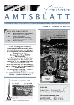 Donnerstag, 16.04.2015