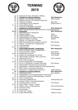 Veranstaltungskalender