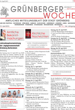 GR&Uuml;NBERGER WOCHE