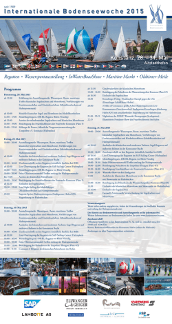 Internationale Bodenseewoche 2015