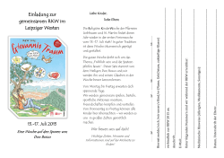Einladung zur gemeinsamen RKW im Leipziger Westen