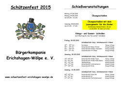 Festschrift 2015 - B&uuml;rgerkompanie Erichshagen