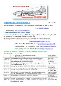 Jahresplan Fliegerstammtisch 2015 neu
