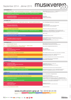 Jahresplakat September 2014 - J&auml;nner 2015