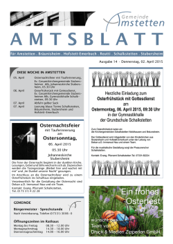 Donnerstag, 02.04.2015