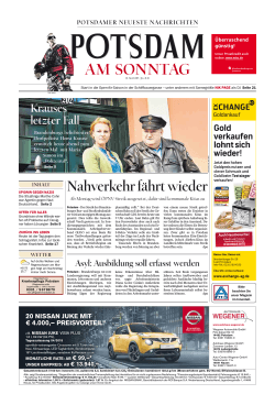 AM SONNTAG - Potsdamer Neueste Nachrichten