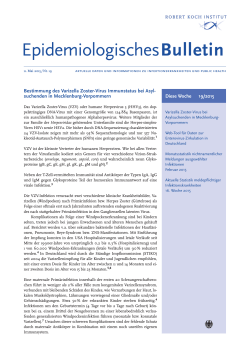 Epidemiologisches Bulletin 19/2015