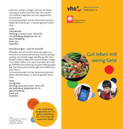 Gut leben mit wenig Geld