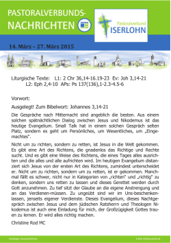 Gottesdienstordnung - Pastoralverbund Iserlohn