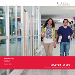 Broschüre MASTER_STEPS - Hochschule der Medien
