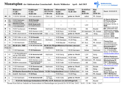 Monatsplan der Süddeutschen Gemeinschaft – Bezirk Mühlacker