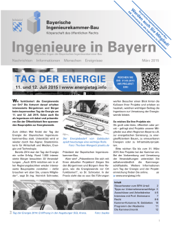 Ingenieure in Bayern 03/2015 - Bayerische Ingenieurekammer-Bau