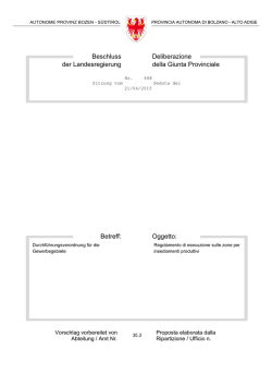 Oggetto - Autonome Provinz Bozen