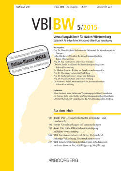 Heft 5/2015 - Richard Boorberg Verlag