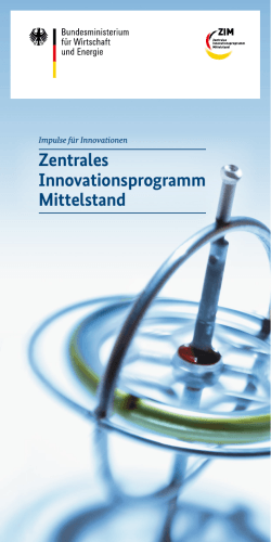 ZIM-Infobroschüre - Zentrales Innovationsprogramm