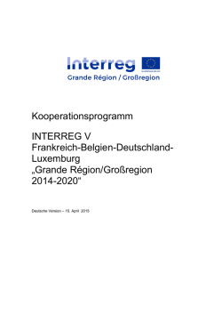 Grande Région/Großregion 2014-2020
