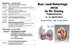 Kar- und Ostertage 2015 in St. Georg