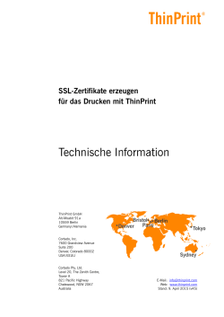 SSL-Zertifikate erzeugen für das Drucken mit ThinPrint