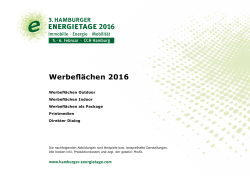 Werbeflächen 2016 - Hamburger Energietage