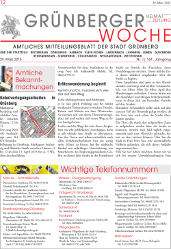 GR&Uuml;NBERGER WOCHE