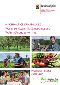 Broschüre "Nachhaltige Ernährung"