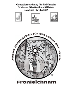 Gottesdienstordnung vom 26.05.