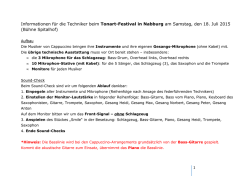 Informationen f&uuml;r die Techniker beim Tonart-Festival
