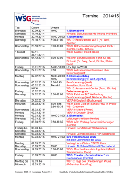 Download: Aktuelle Terminliste 2014/15