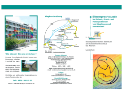 Informationsflyer - Elternsprechstunde und Ambulanz f&uuml;r Schreiunruhe