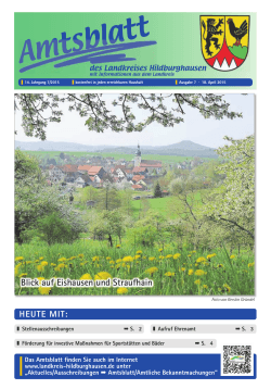 Amtsblatt 7-2015 - Landkreis Hildburghausen