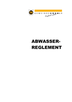 ABWASSER- REGLEMENT