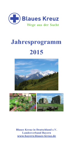 Jahresprogramm 2015 - Blaues Kreuz Deutschland