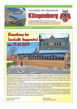 Mai 2015 - Gemeinde Klingenberg