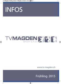 TV MAGDEN INFOS Frühling 2015